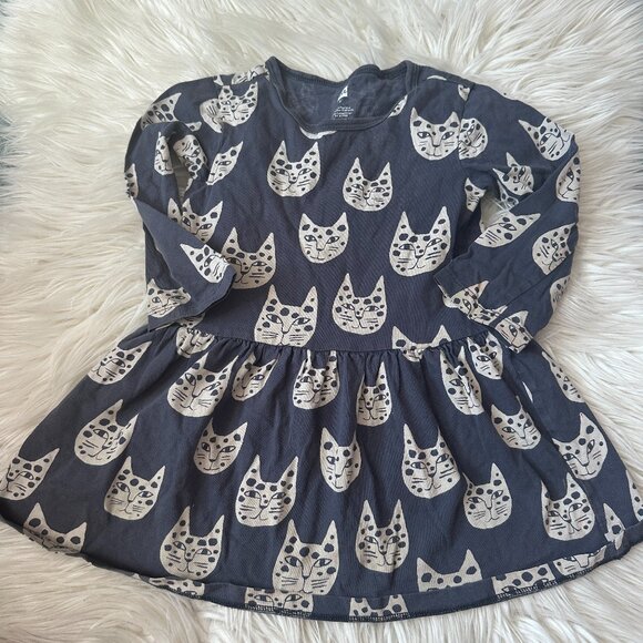 tea collection long sleeve cat dress size 2 - Picture 1 of 3